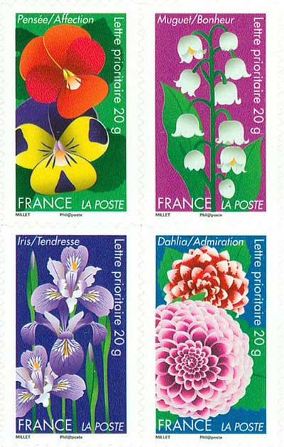 法国花卉邮票欣赏